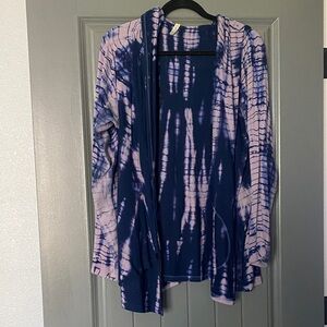 Blue and purple Tye dye top/ jacket